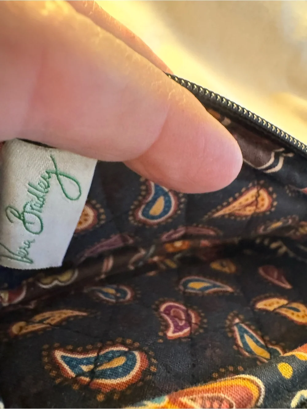 Vera Bradley quilted zip id case wristlet